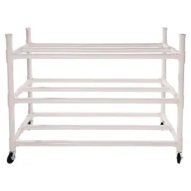 30 Basketball Heavy-duty Cart, Heavy-duty Plastic, 176 Lb Capacity, 19 X 55 X 45, White