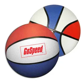 7"D Red White and Blue Rubber Basketballs (Q950311)
