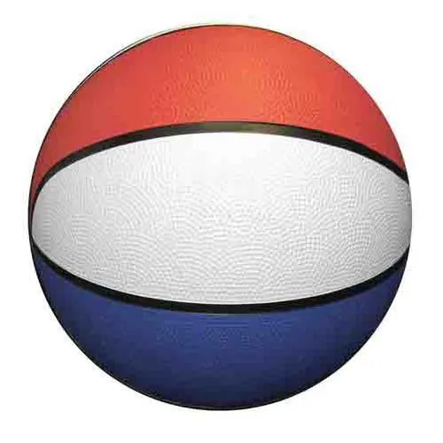 7"D Red White and Blue Rubber Basketballs (Q950311)