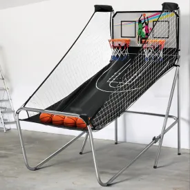 8-Game Basketball Arcade Machine w/ 4 Balls, Steel Frame