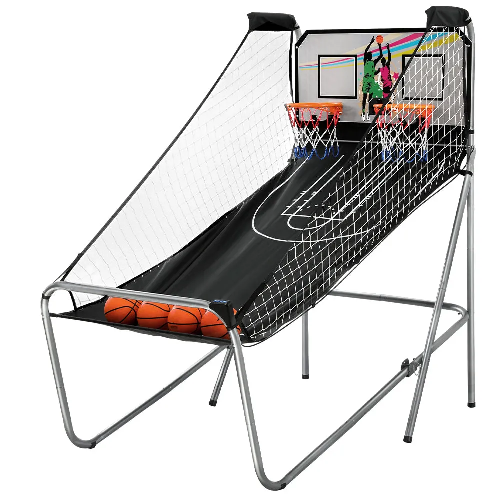 8-Game Basketball Arcade Machine w/ 4 Balls, Steel Frame