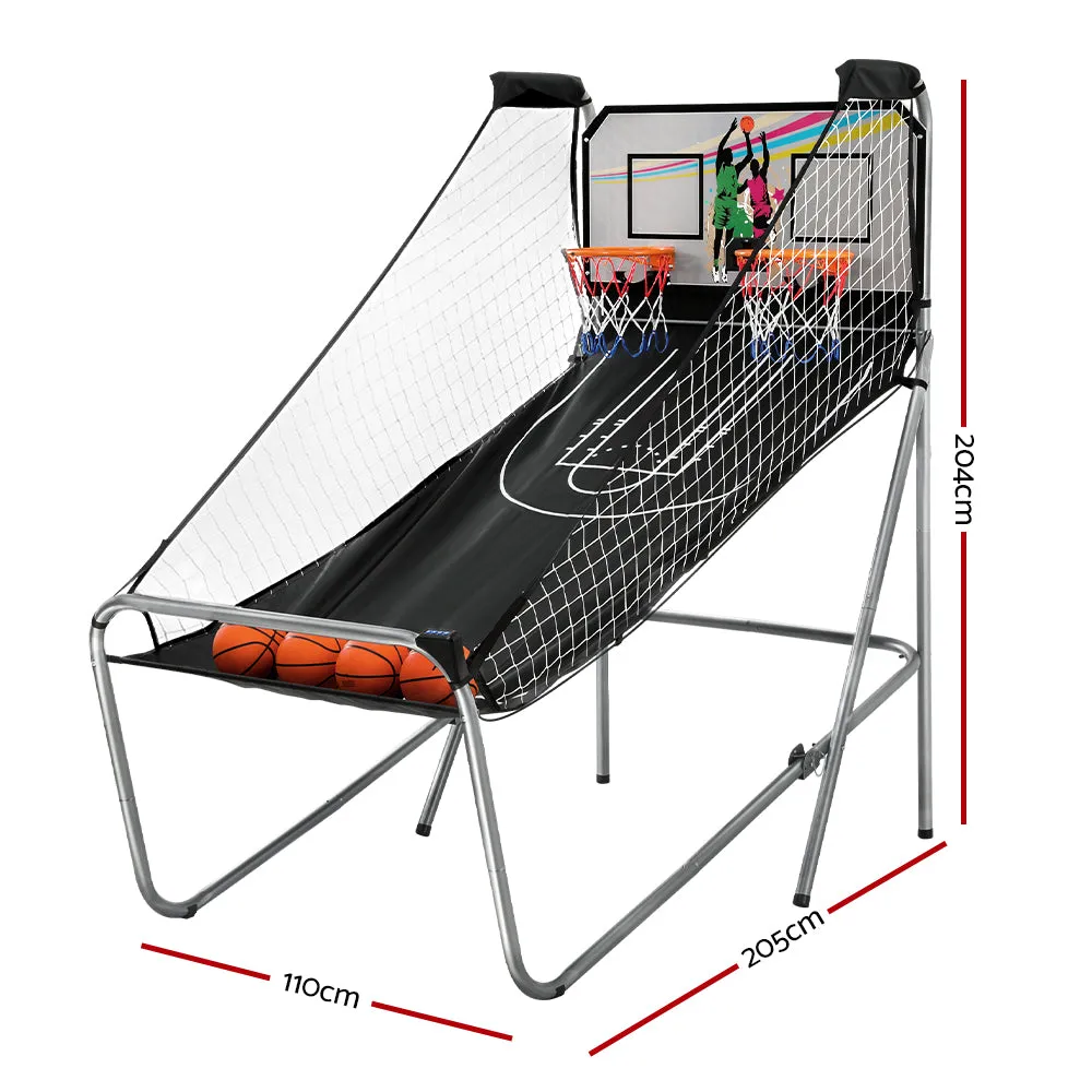 8-Game Basketball Arcade Machine w/ 4 Balls, Steel Frame