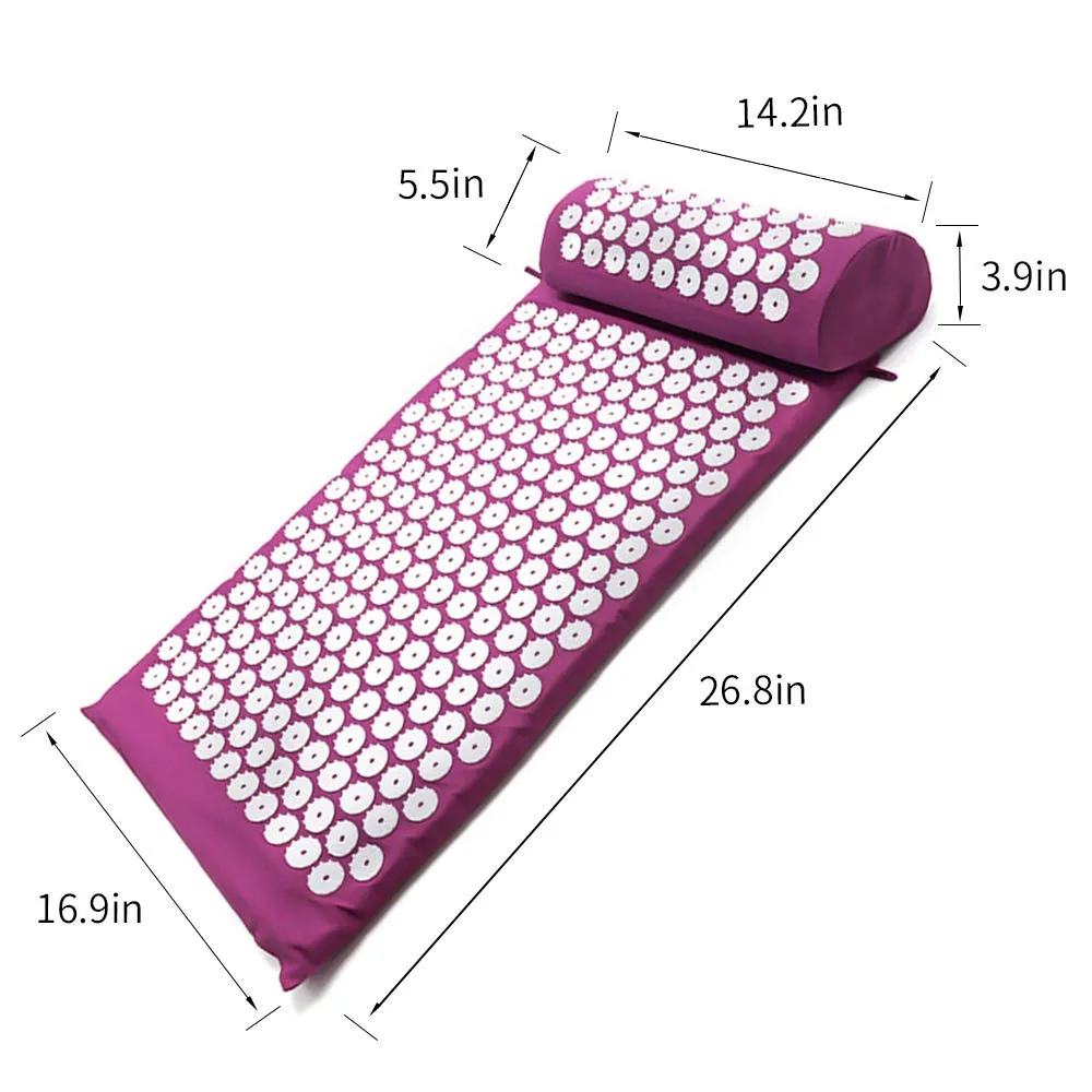 Acupuncture Yoga Mat With Back Pressure Pillow