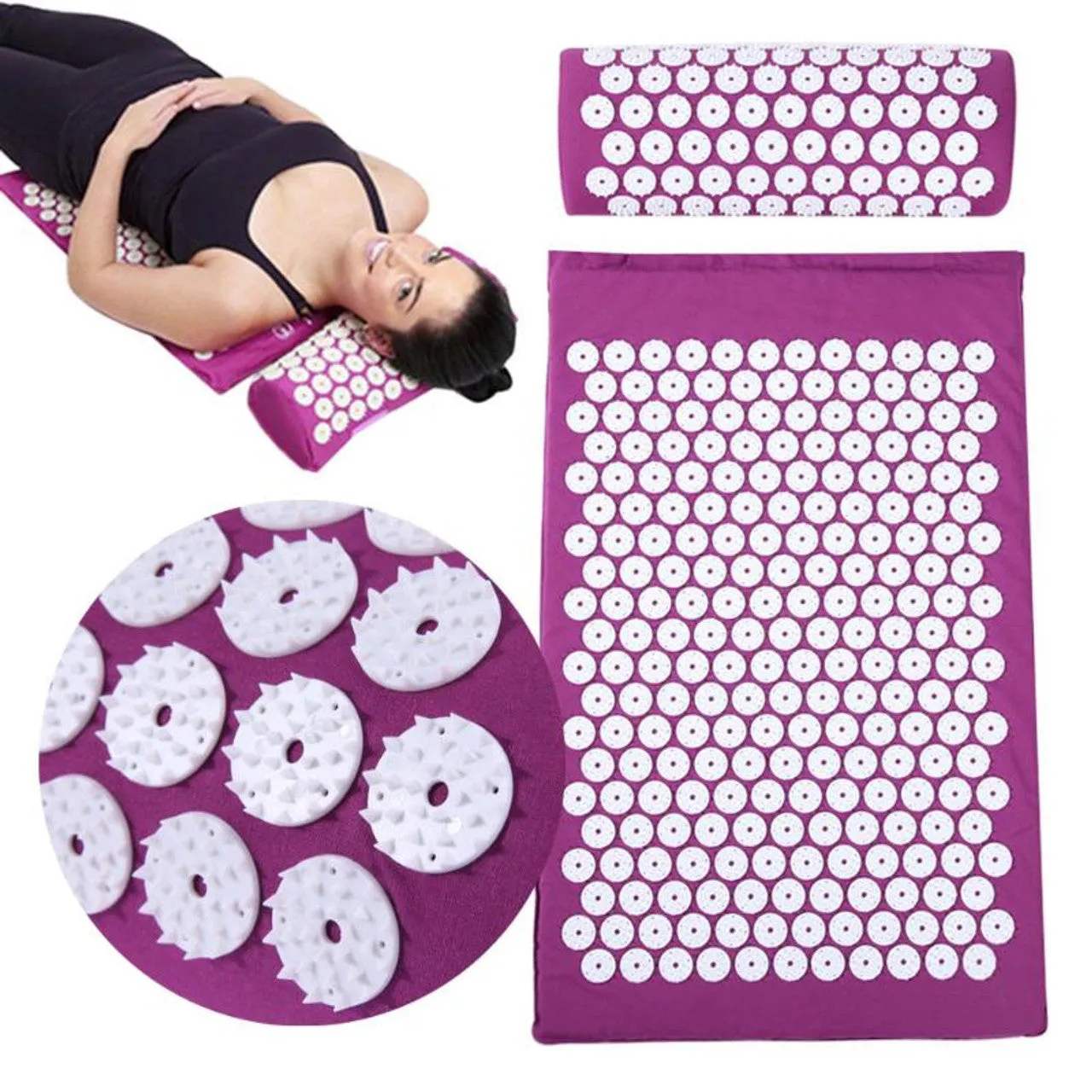 Acupuncture Yoga Mat With Back Pressure Pillow