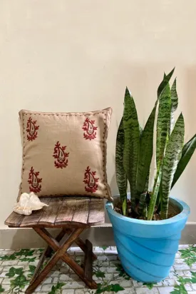 Beige--Handblock-Printing-With-Hand-Embroidery-Cushion-Cover