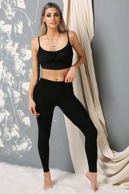 Butt Scrunch Leggings Solid Black (S-XL)