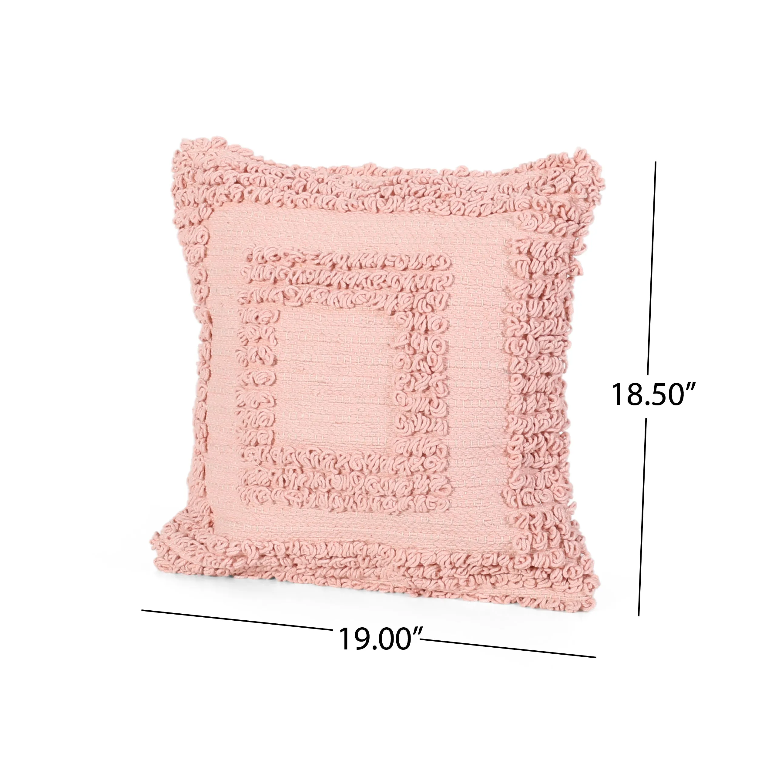 Deborah Boho Cotton Pillow Cover (Set of 2), Pink