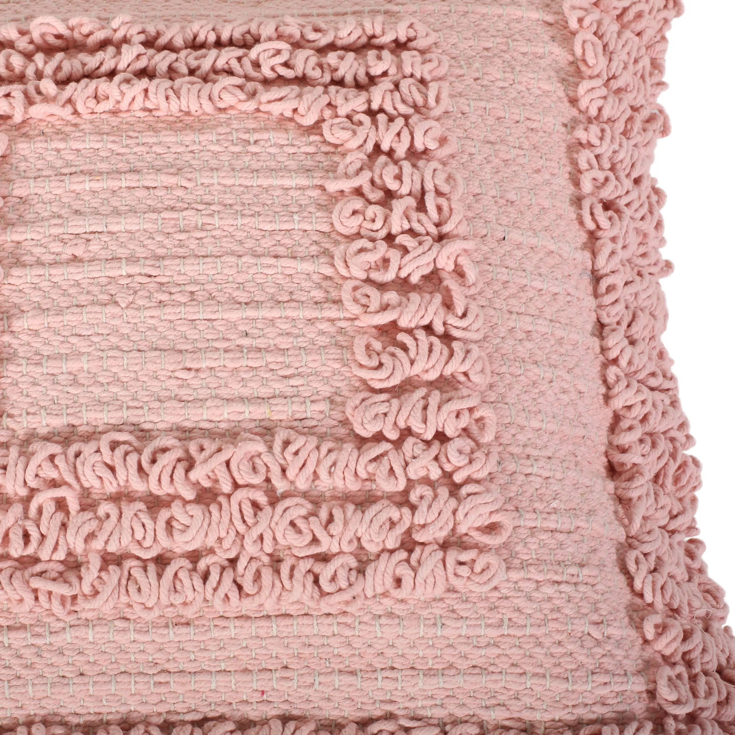 Deborah Boho Cotton Pillow Cover (Set of 2), Pink