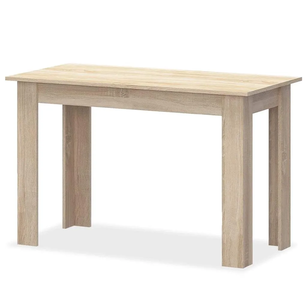 Dining Table And Benches 3 Pieces Chipboard Dining Room Set Oak/White