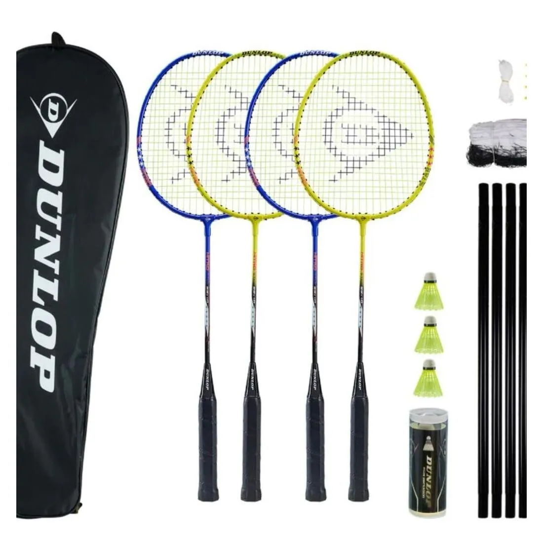 DUNLOP NITRO STAR 4 PLAYER BADMINTON SET