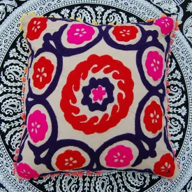 Handmade Cushion Covers Suzani Embroidery Christmas Decor - CraftJaipur