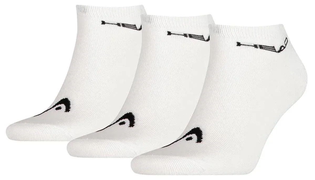HEAD Sneaker Padel Socks (3 Pack) - White / Black