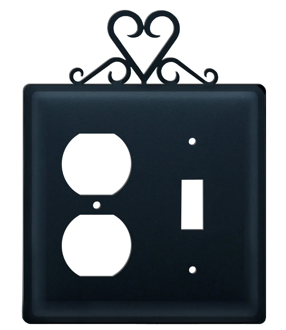 Heart Single Outlet and Switch Cover