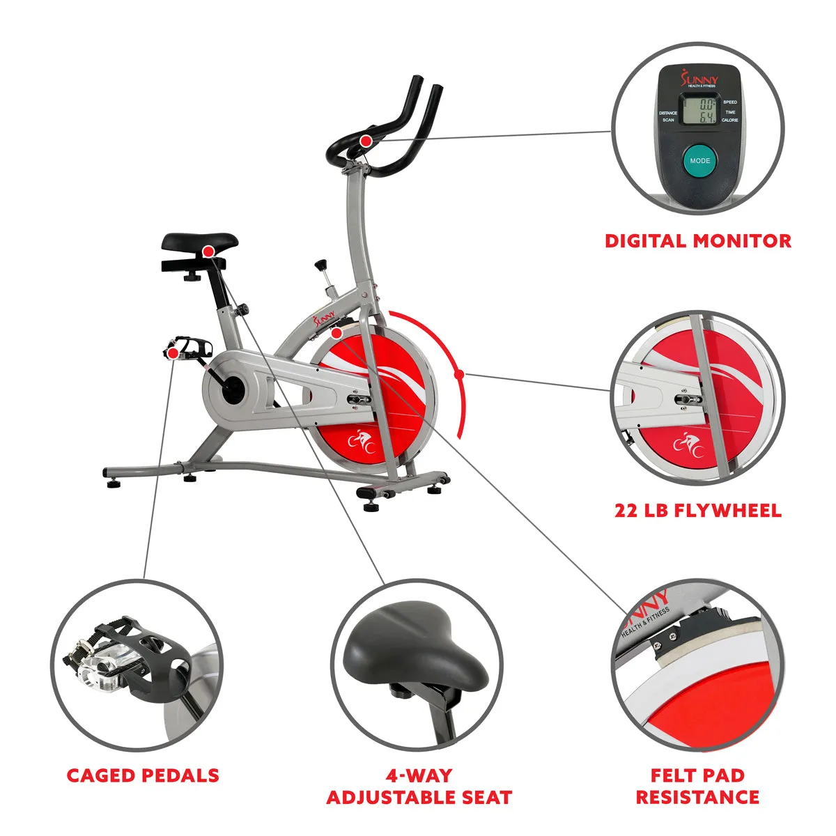 Indoor Cycling Stationary Exercise Bike Chain Drive