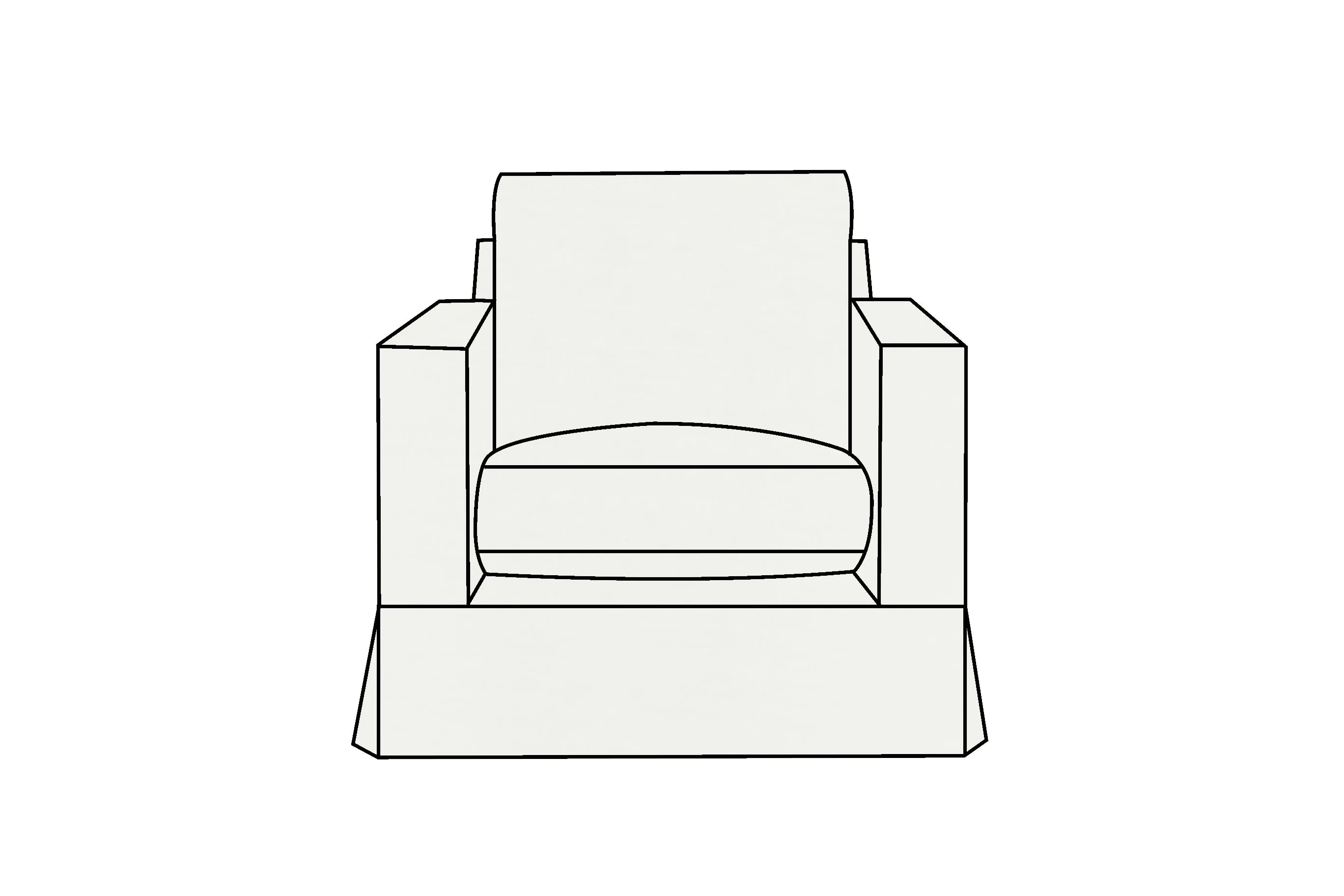 Kate | Armchair Extra Loose Cover | Capri Linen