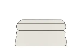 Kate | Bench Footstool Extra Loose Cover | Capri Dove