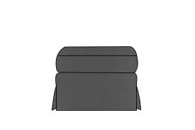 Kate | Footstool Extra Loose Cover | Capri Dark Grey