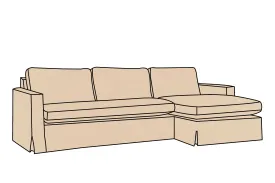 Kate | Option 1 Corner Extra Loose Cover | Capri Natural