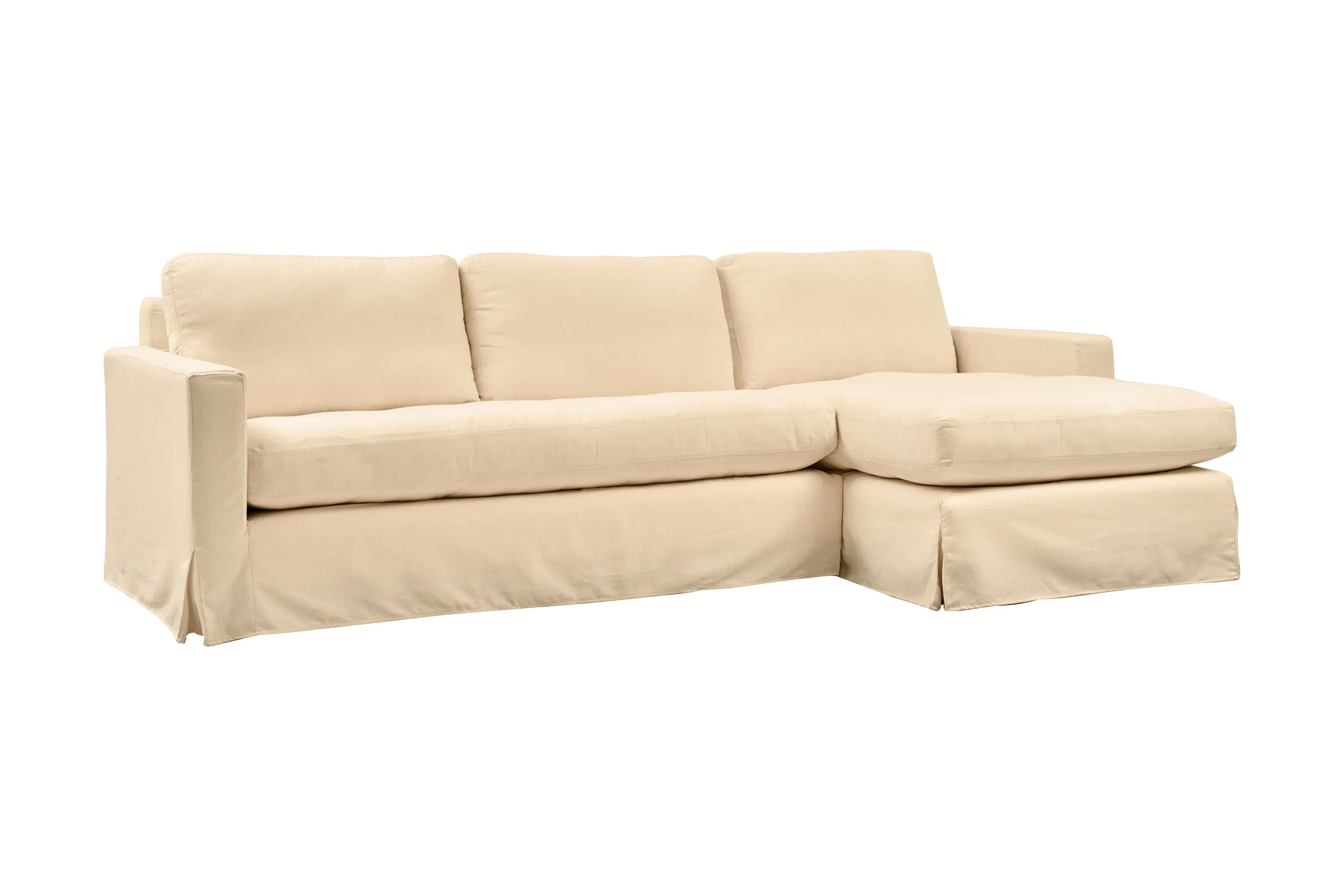 Kate | Option 1 Corner Extra Loose Cover | Capri Natural