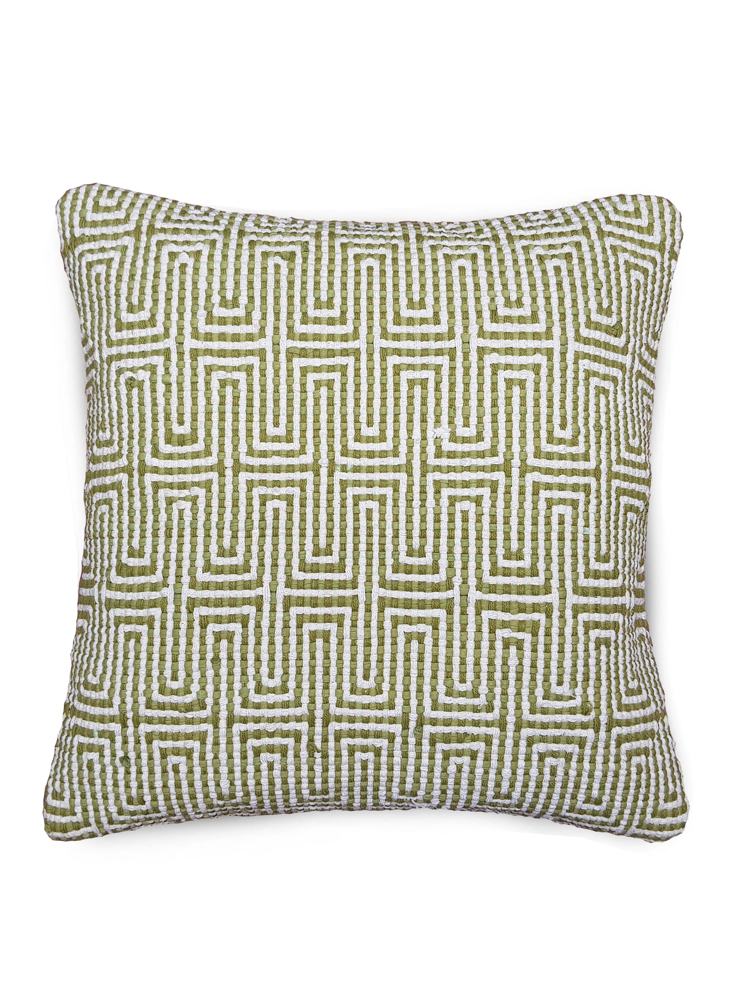 Lavish Touch 100% Cotton Hand Woven Cushion Cover - Pack of 2