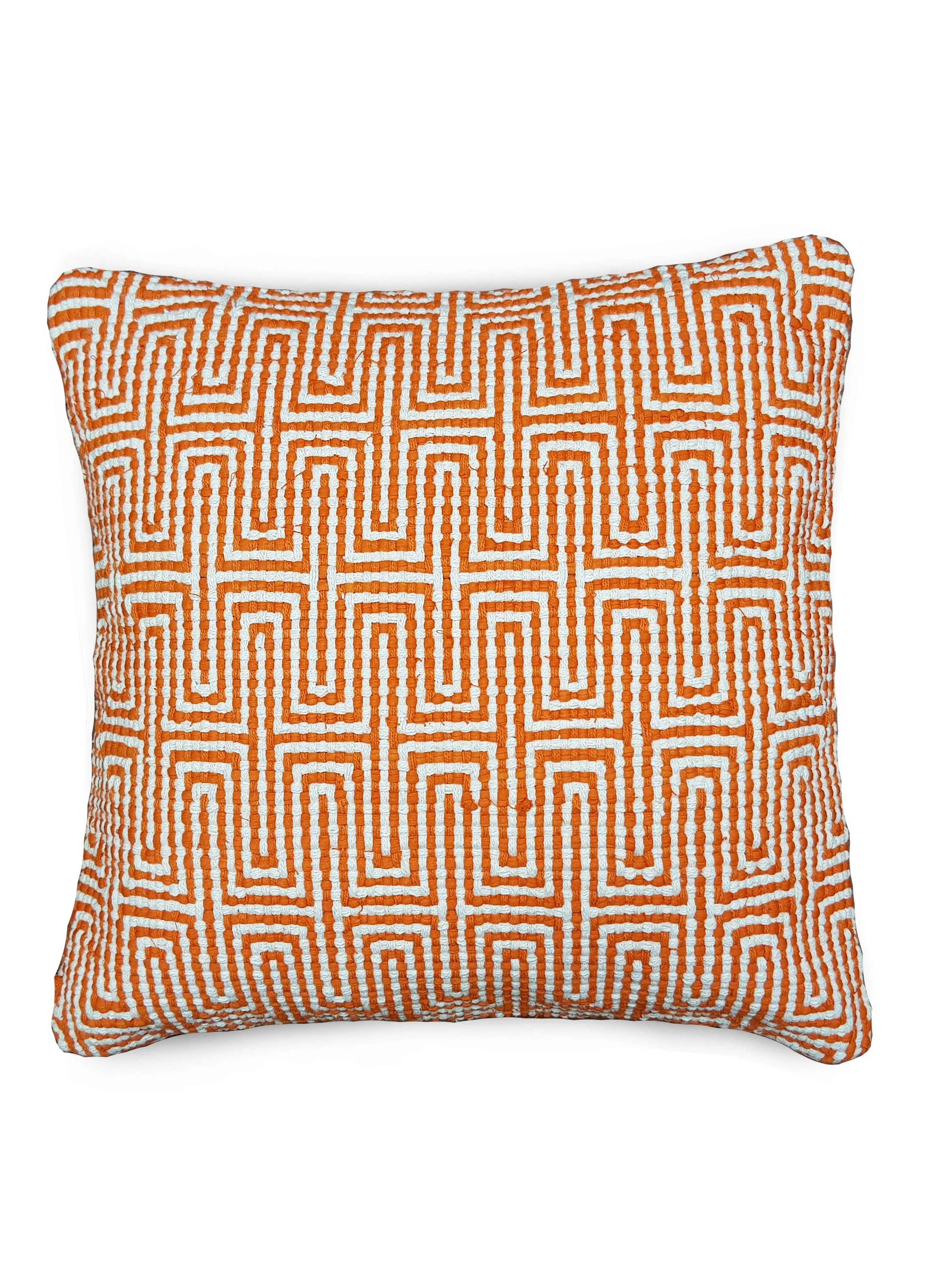 Lavish Touch 100% Cotton Hand Woven Cushion Cover - Pack of 2