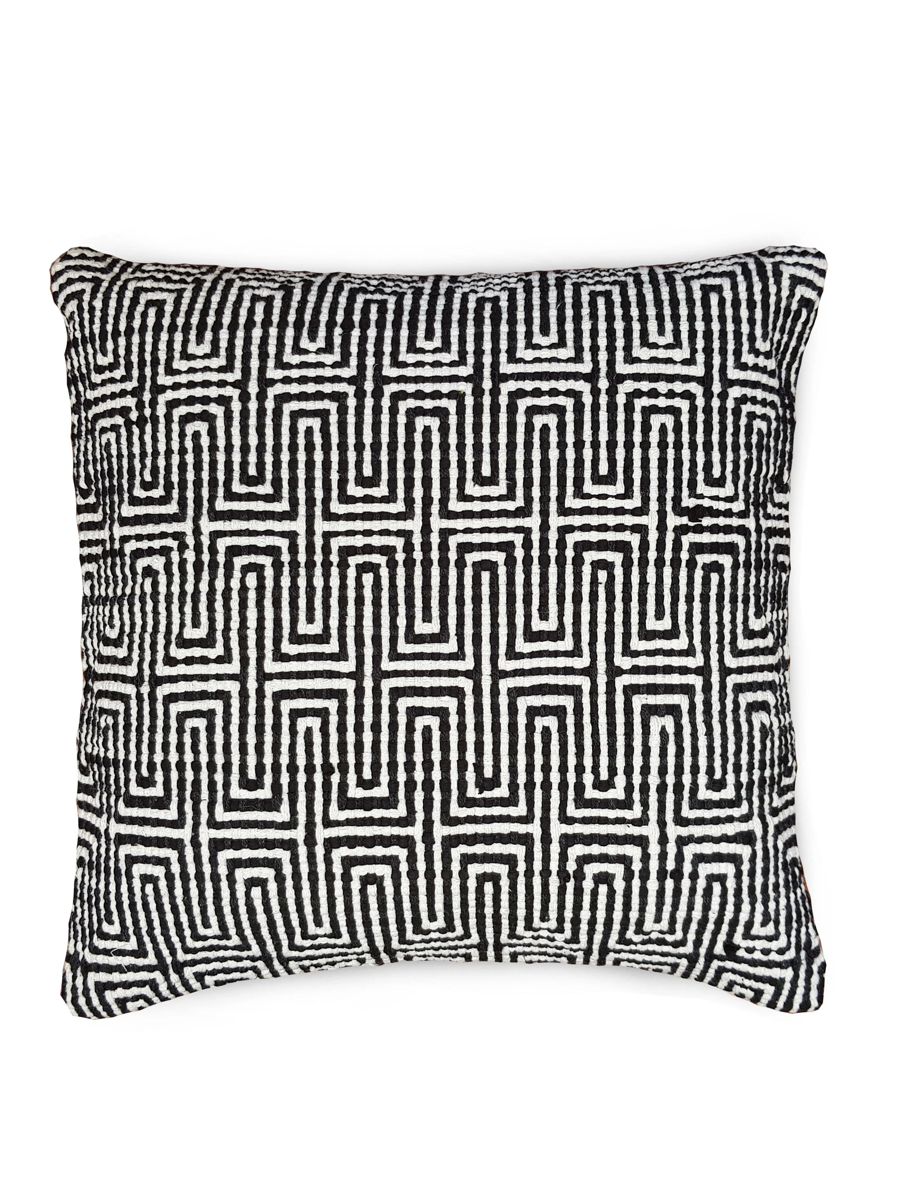 Lavish Touch 100% Cotton Hand Woven Cushion Cover - Pack of 2