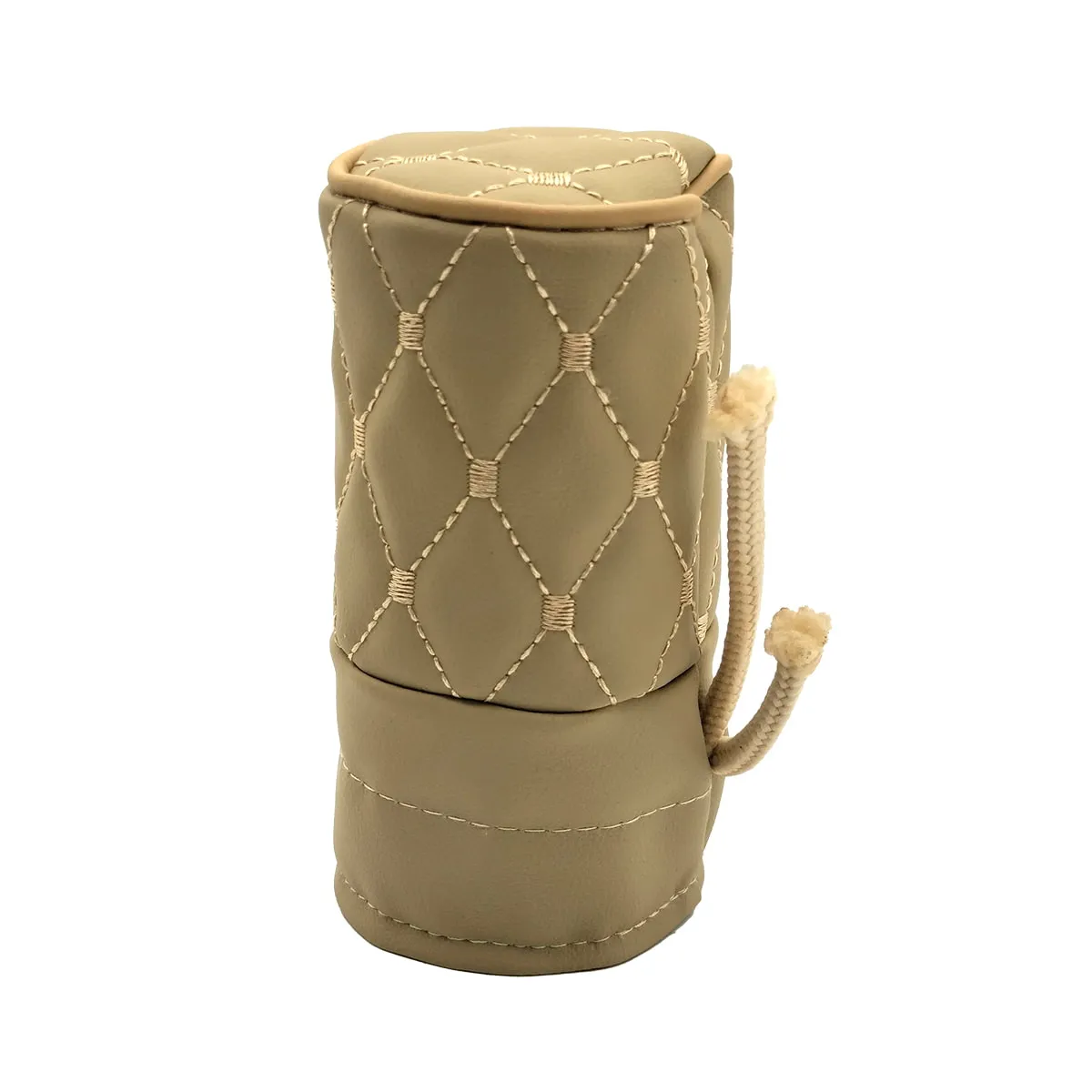 Leather 7D Style Manual Gear Shift Knob Cover - Beige