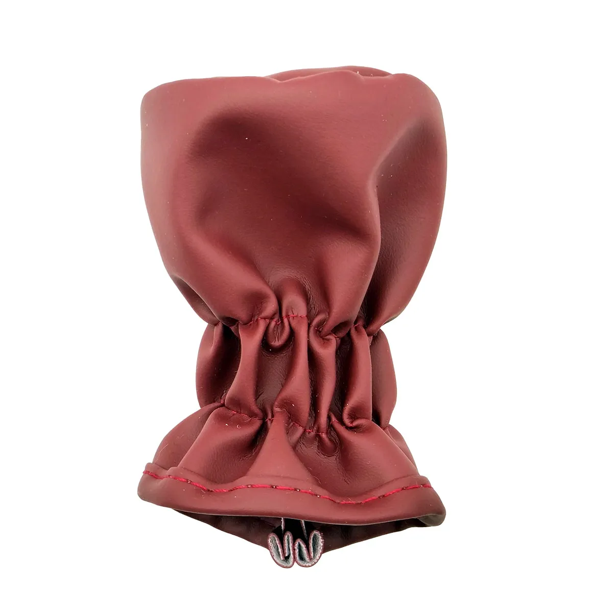 Leather Manual Gear Shift Knob Cover - Mehroon
