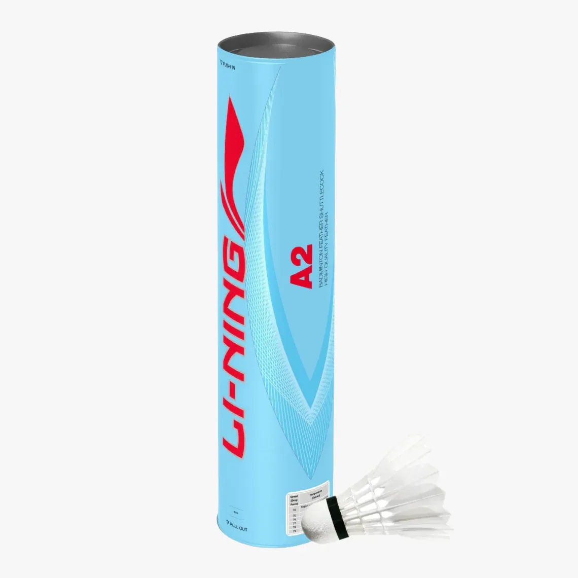 Li-Ning A2 Badminton Feather Shuttlecock (Speed 76)