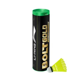 Li-Ning Bolt Gold (6 in 1 Nylon Shuttlecock), Yellow