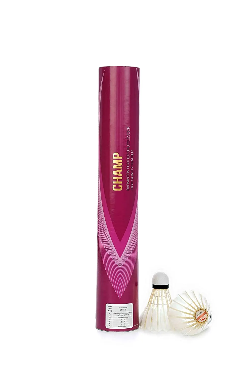 Li-Ning Champ Duck Feather Shuttlecock (White)- Pack of 12