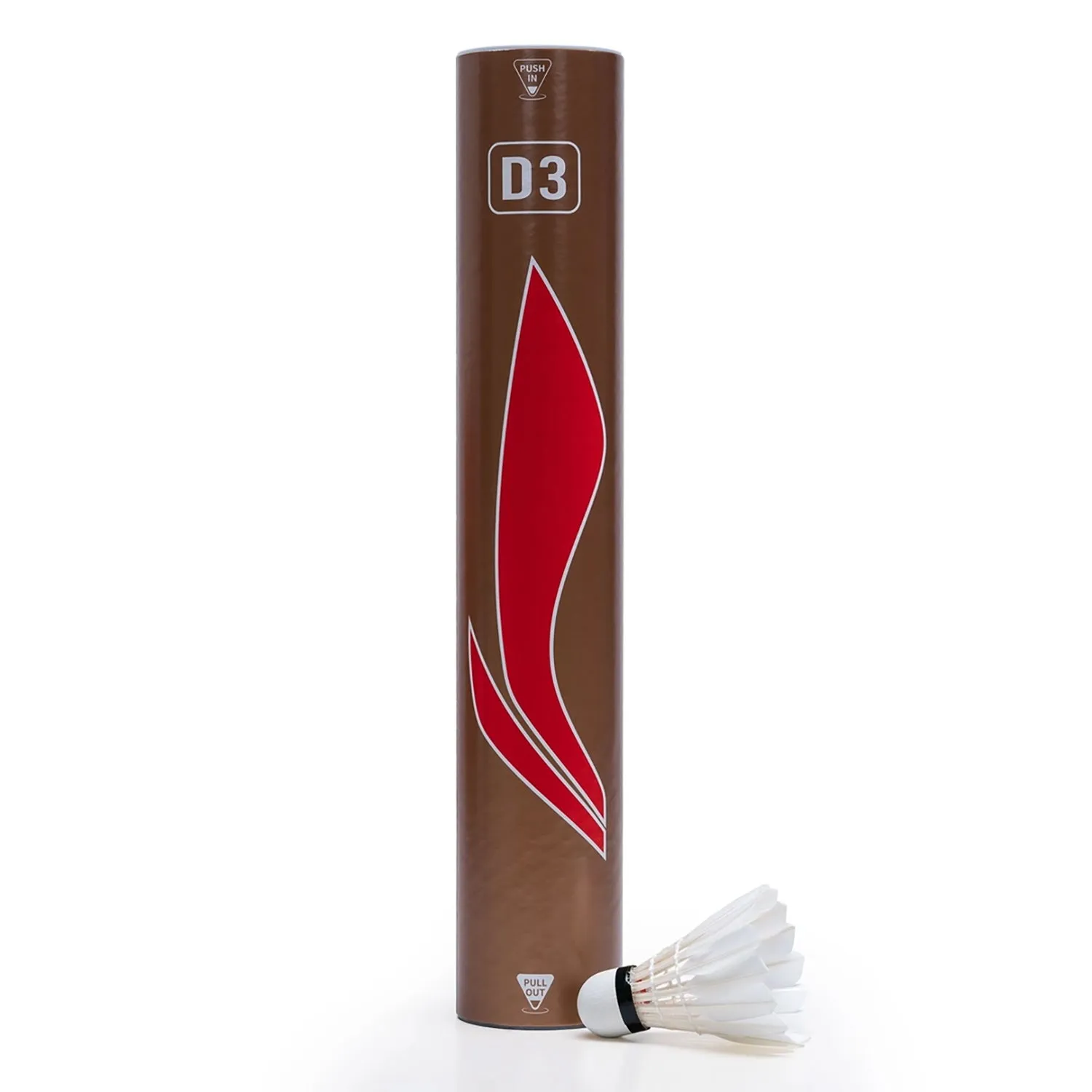 Li-Ning D3 Badminton Feather Shuttlecock, Speed 76 (Pack of 12)