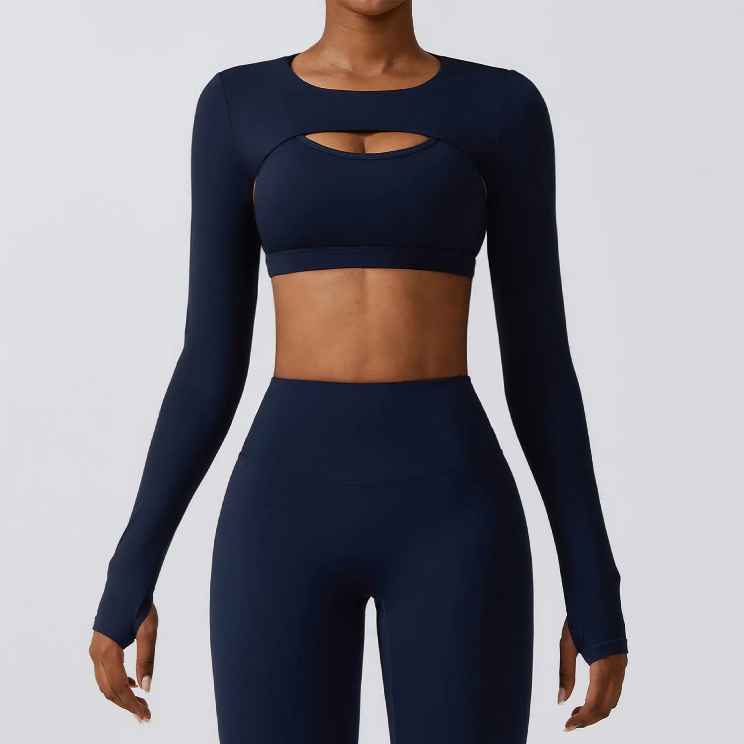 Long Sleeve Shawl Yoga Clothes Nude Feel Workout Clothes Top Running Sports Blouse