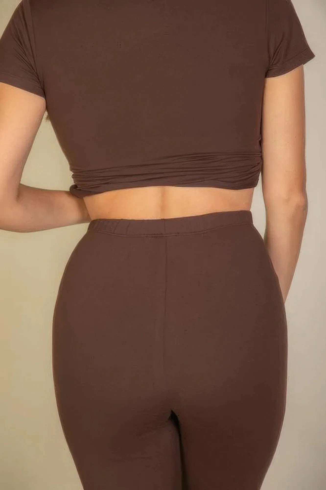 Medium Weight Stretchy Basic Solid Leggings