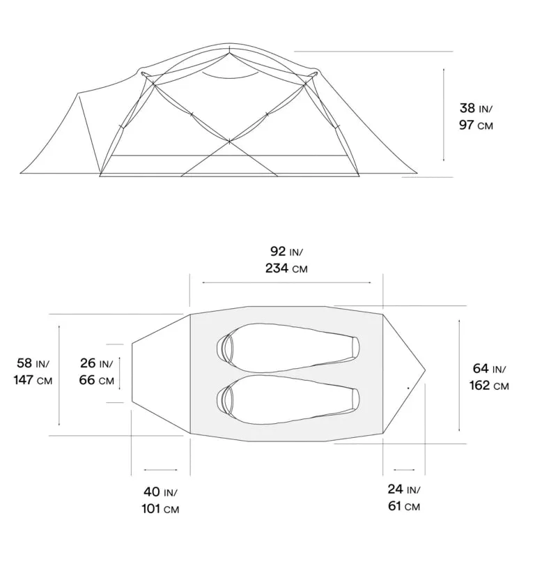 Mountain Hardwear Unisex Trango 2 Tent - Alpine Red