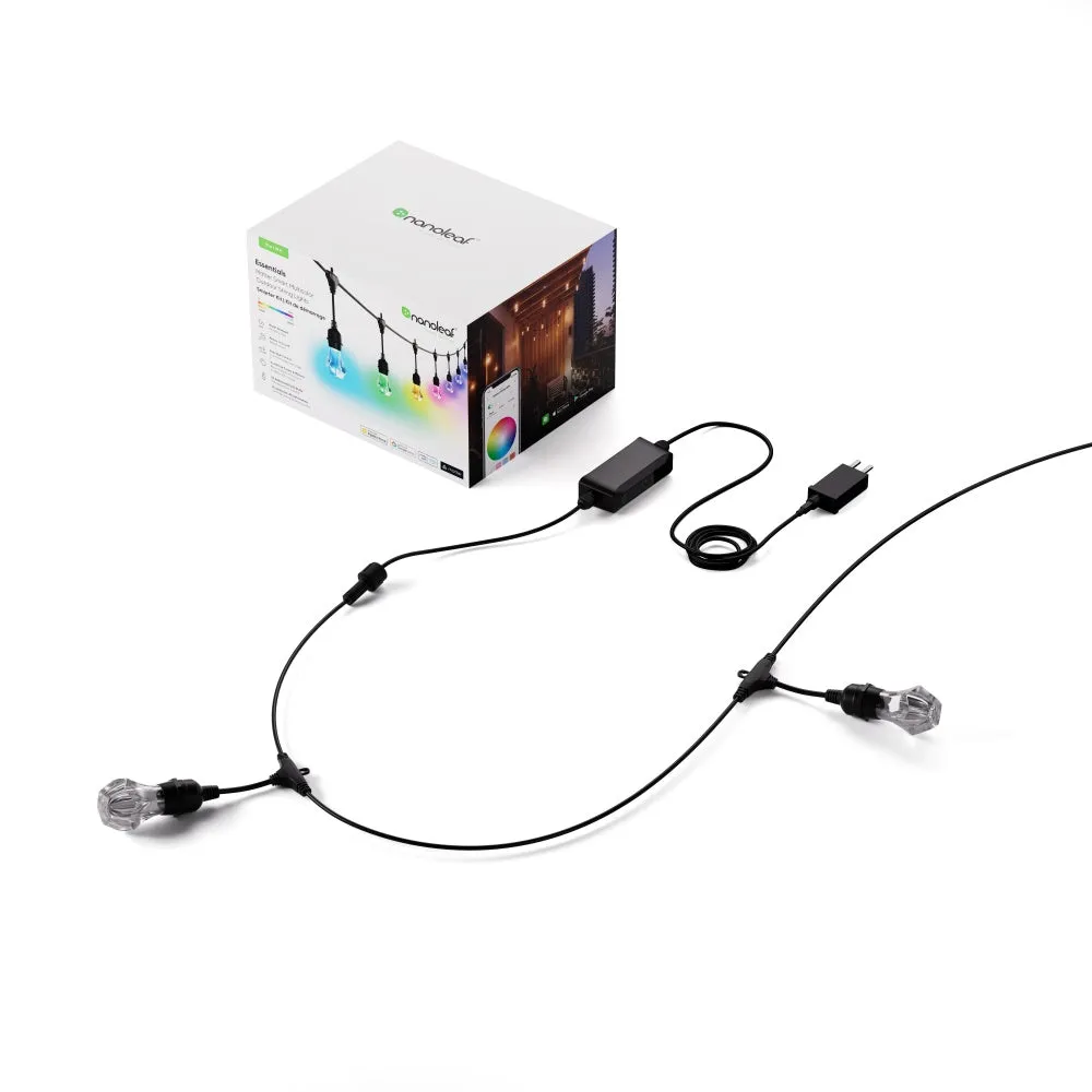 NANOLEAF 1D Outdoor String Lights Starter Kit 15M 20 Bulbs 24W 220-240V Uk