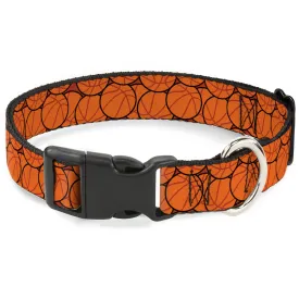 Plastic Clip Collar - Basketballs Stacked