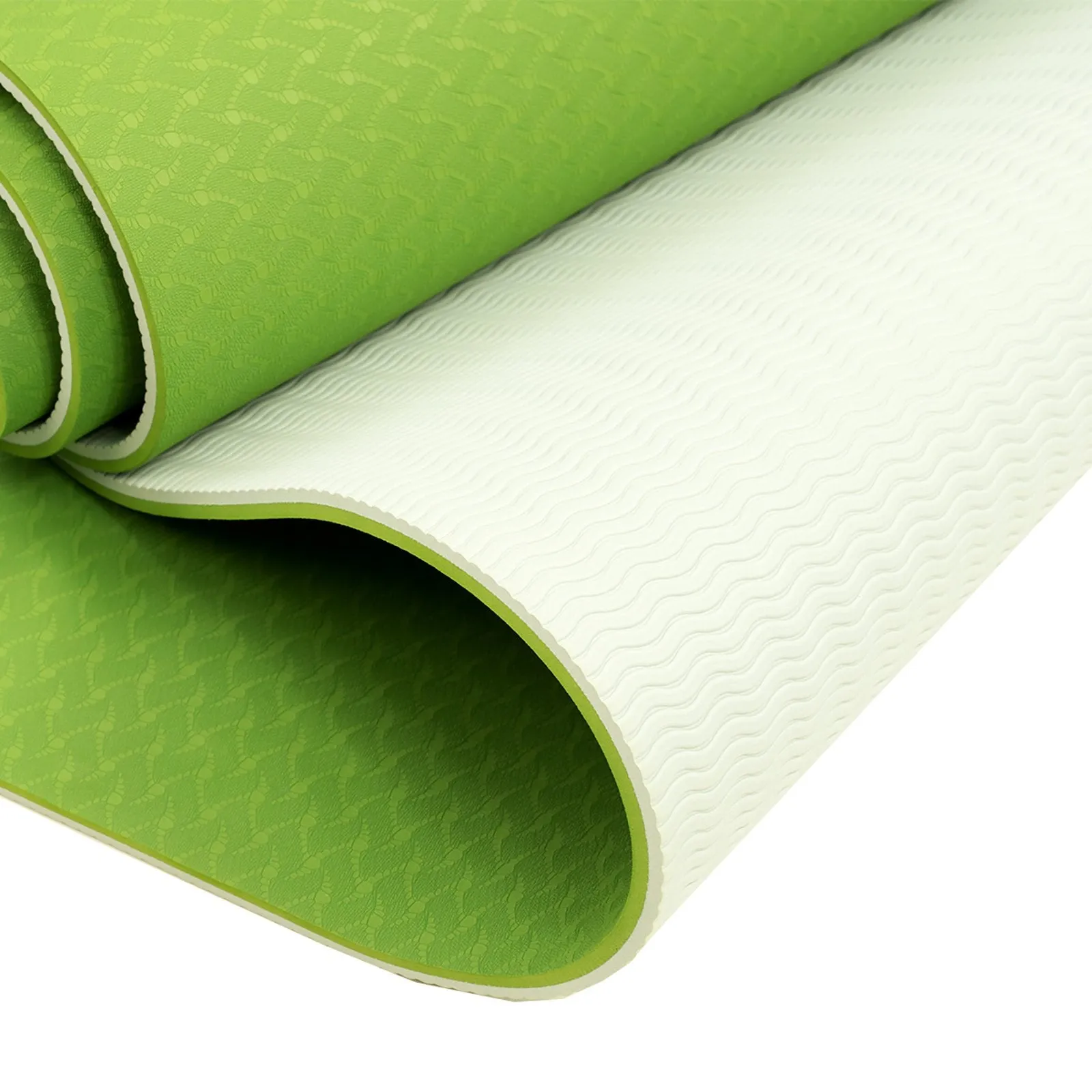 Powertrain TPE Pilates Exercise Yoga Mat 8mm - Green