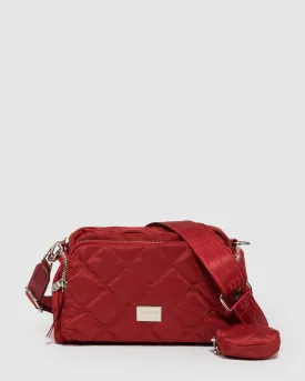 Red Harper Nylon Crossbody Bag