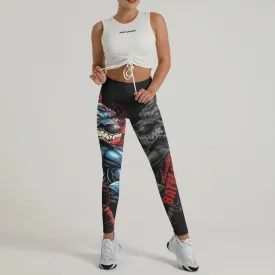 Red Rage Pitbull Boxing Leggings
