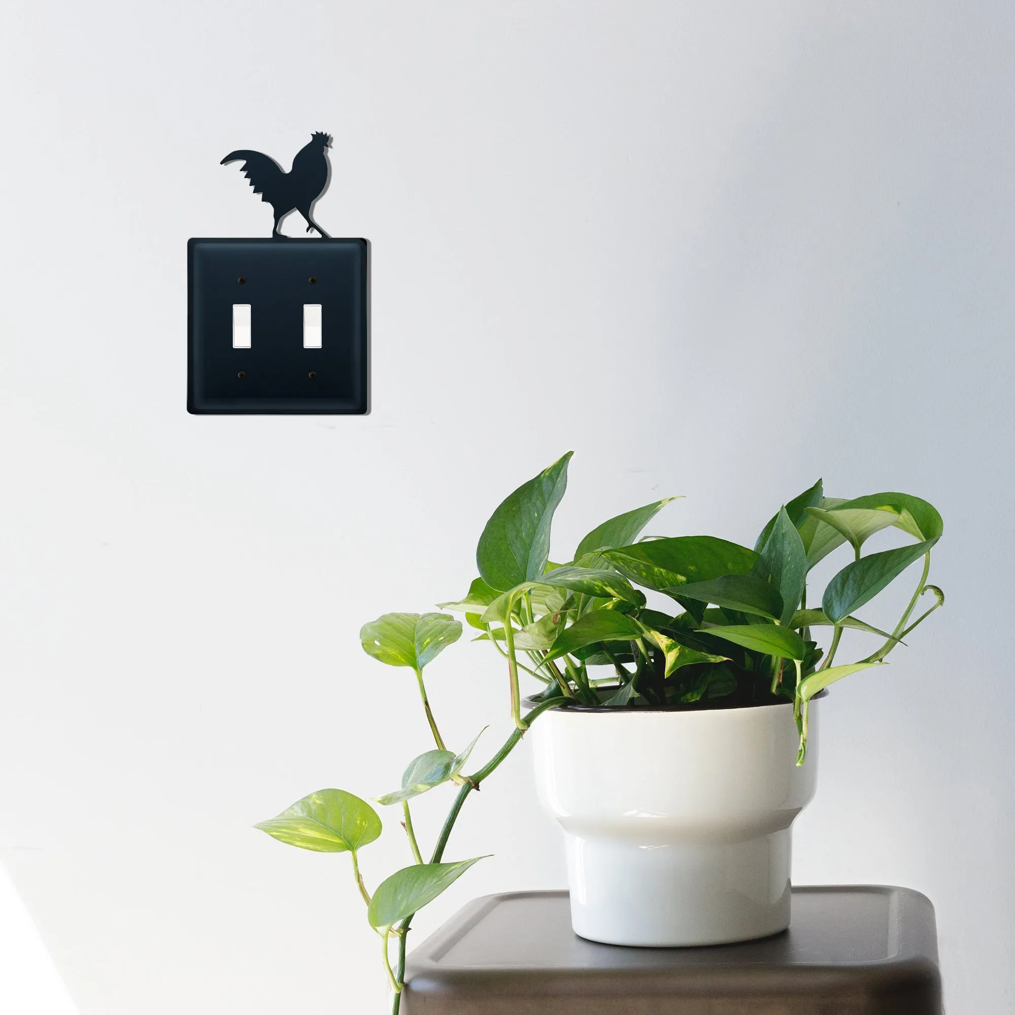 Rooster Double Switch Cover