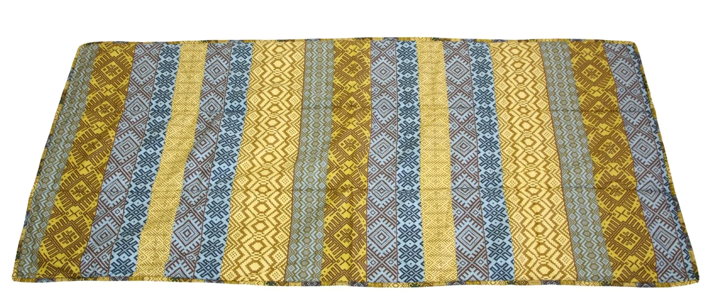 ShalinIndia Yogamat For Women And Girls Cotton Printed Reversible Cushioned,YMT01-1405,Cream,70X30 Inch
