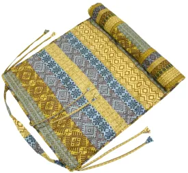 ShalinIndia Yogamat For Women And Girls Cotton Printed Reversible Cushioned,YMT01-1405,Cream,70X30 Inch