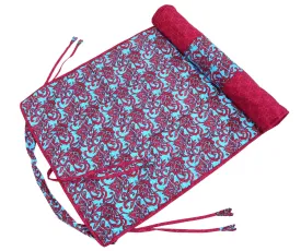 ShalinIndia Yogamat For Women And Girls Cotton Printed Reversible Cushioned,YMT02-2611,Blue,70X30 Inch