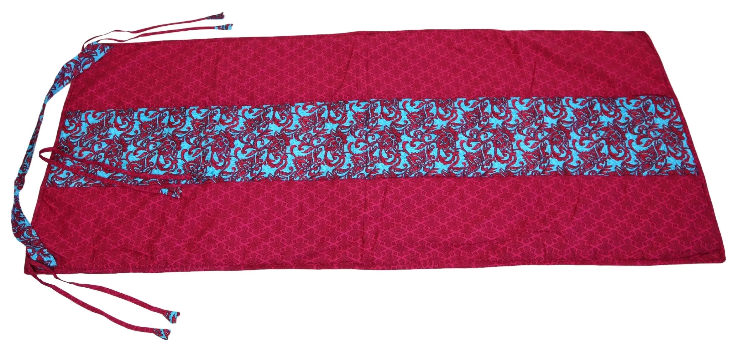 ShalinIndia Yogamat For Women And Girls Cotton Printed Reversible Cushioned,YMT02-2611,Blue,70X30 Inch