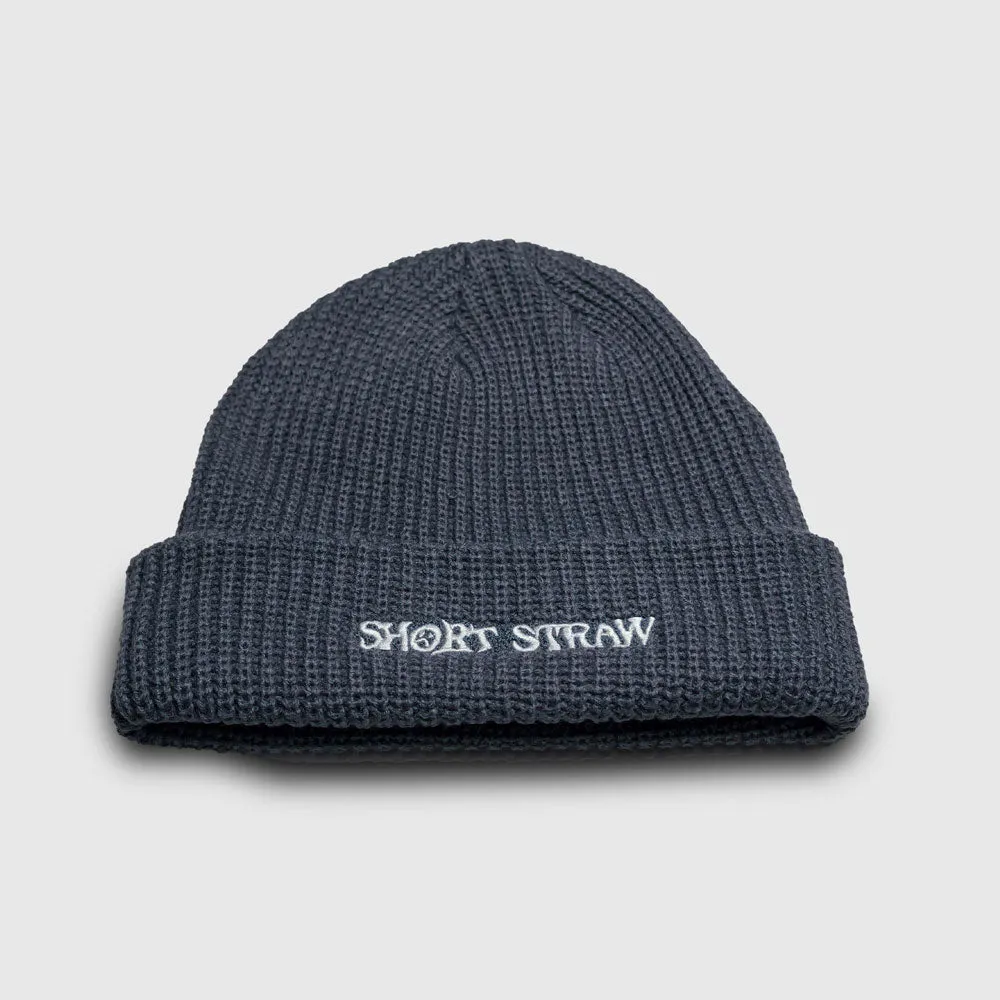 Short Straw 'Logo' Beanie (Seal / White)