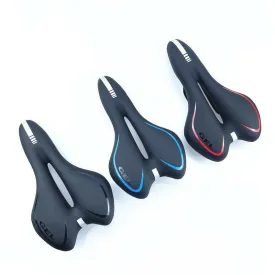 Silica Gel PU Leather Mountain Mtb Road Bicycle Saddle with Breatherable Hollow Bike Bicycle Saddle Seat Cushion Pad