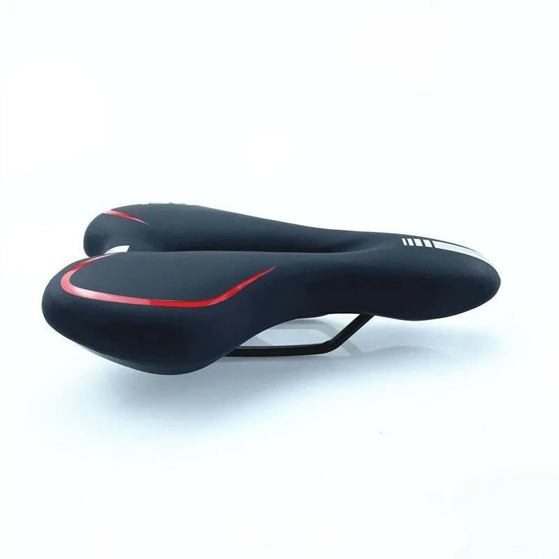 Silica Gel PU Leather Mountain Mtb Road Bicycle Saddle with Breatherable Hollow Bike Bicycle Saddle Seat Cushion Pad