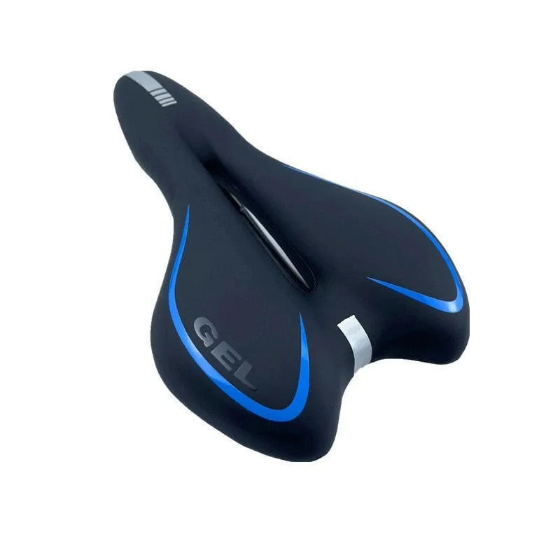 Silica Gel PU Leather Mountain Mtb Road Bicycle Saddle with Breatherable Hollow Bike Bicycle Saddle Seat Cushion Pad