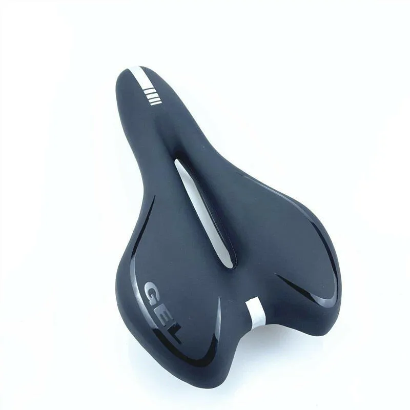 Silica Gel PU Leather Mountain Mtb Road Bicycle Saddle with Breatherable Hollow Bike Bicycle Saddle Seat Cushion Pad